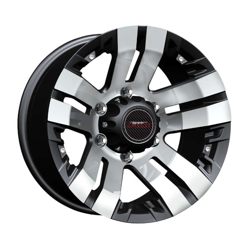 15" A-Line Cody 6/139 Black Machine Face Alloy Wheels