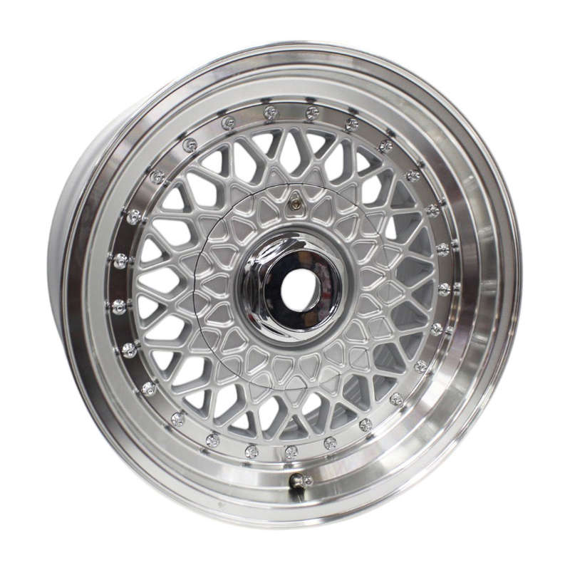 15" CW ZAR2406 4/100 Silver Machined Lip Alloy Wheels