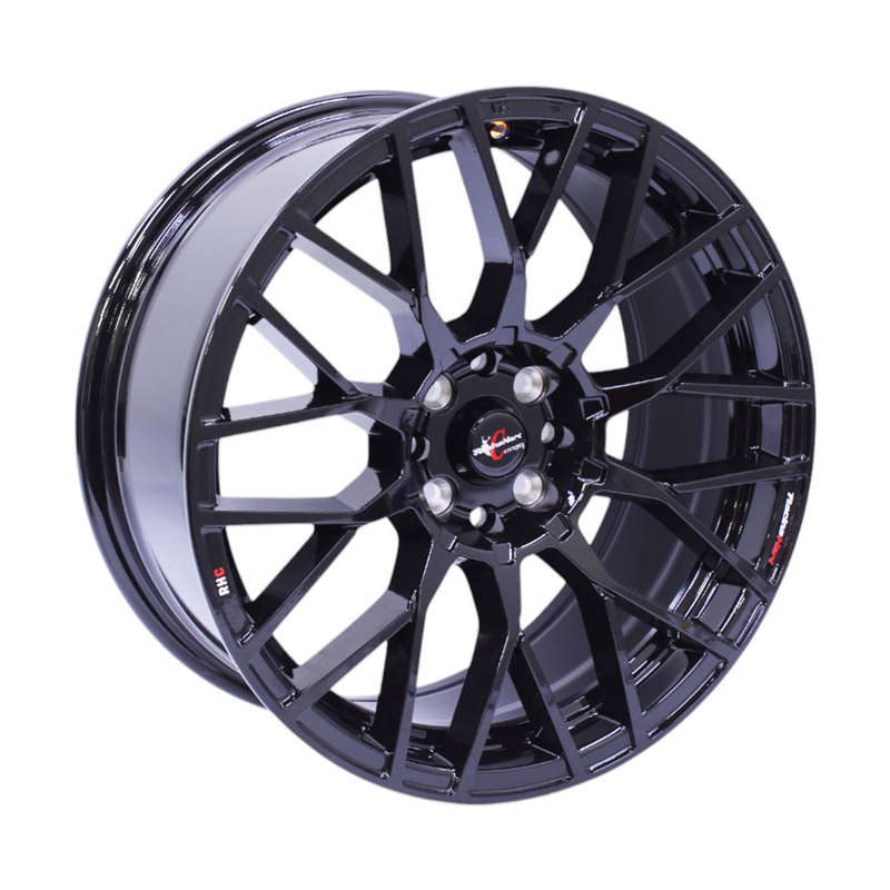 15" Racing Hart Rush 4/100 &amp; 4/108 Gloss Black Alloy Wheels