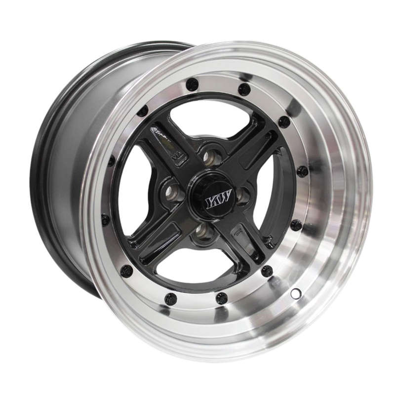 15" CW 2405-002 4/100 Gunmetal &amp; Silver Alloy Wheels