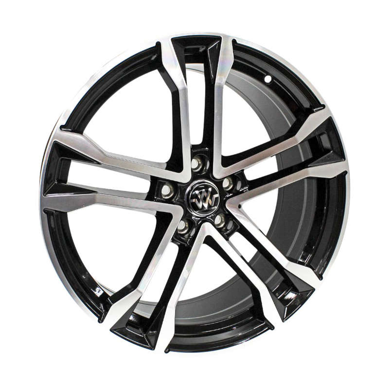 19" TR T876 5/112 Black Machine Face Alloy Wheels