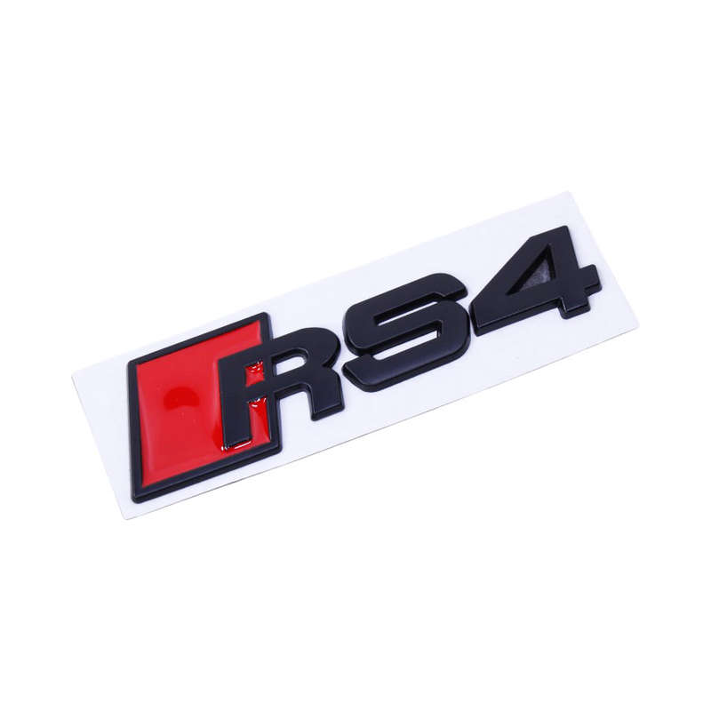 RS4 Matt Black Adhesive Badge (12x3cm)
