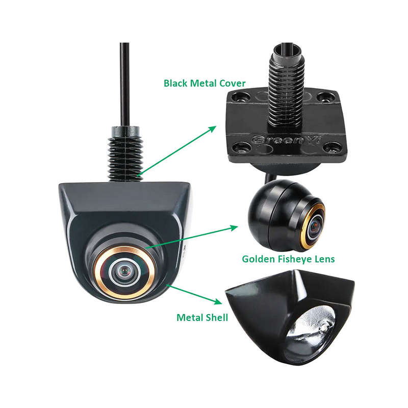 New Product1080P Night Vision 360 Degree Adjustable Fisheye Golden Lens Reverse Camera