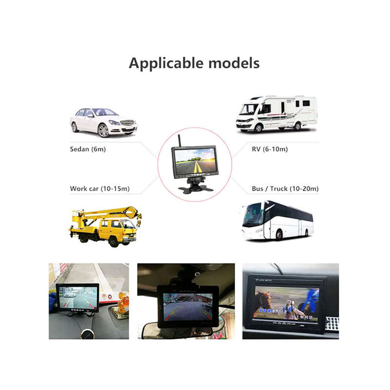 7-Inch Wireless Waterproof Car Backup Camera System with HD TFT LCD Monitor
