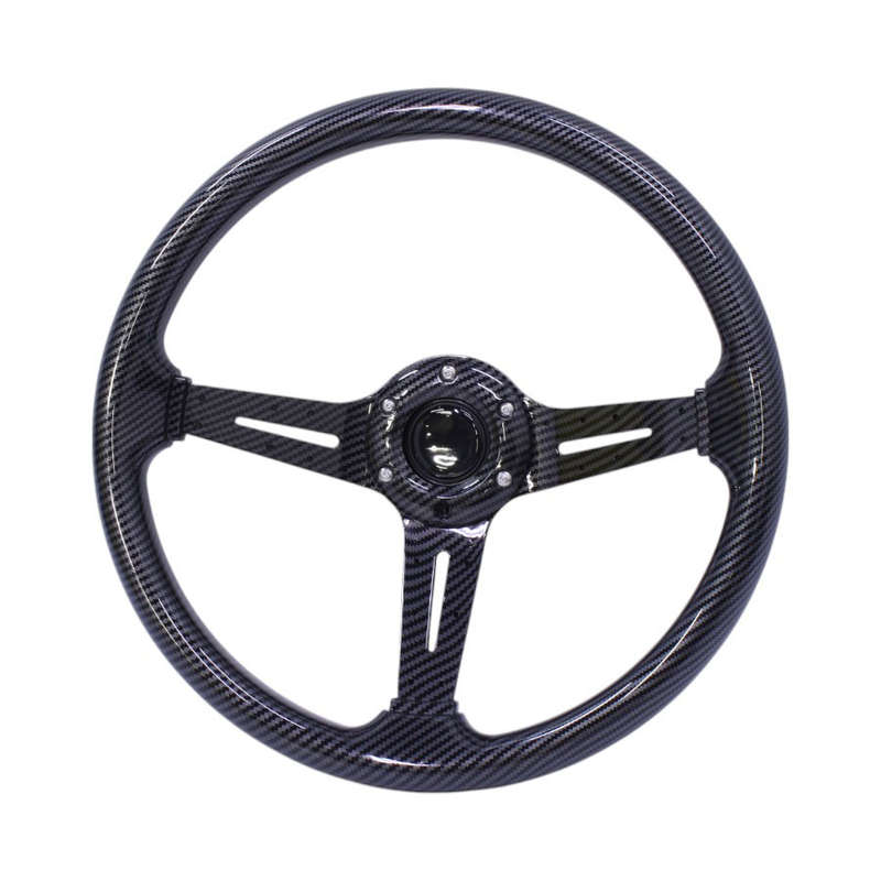 NR Racing Drift Design Carbon Fibre Design Sport Steering Wheel - 345mm