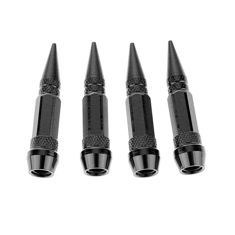 Black Long Spike Aluminium Valve Caps