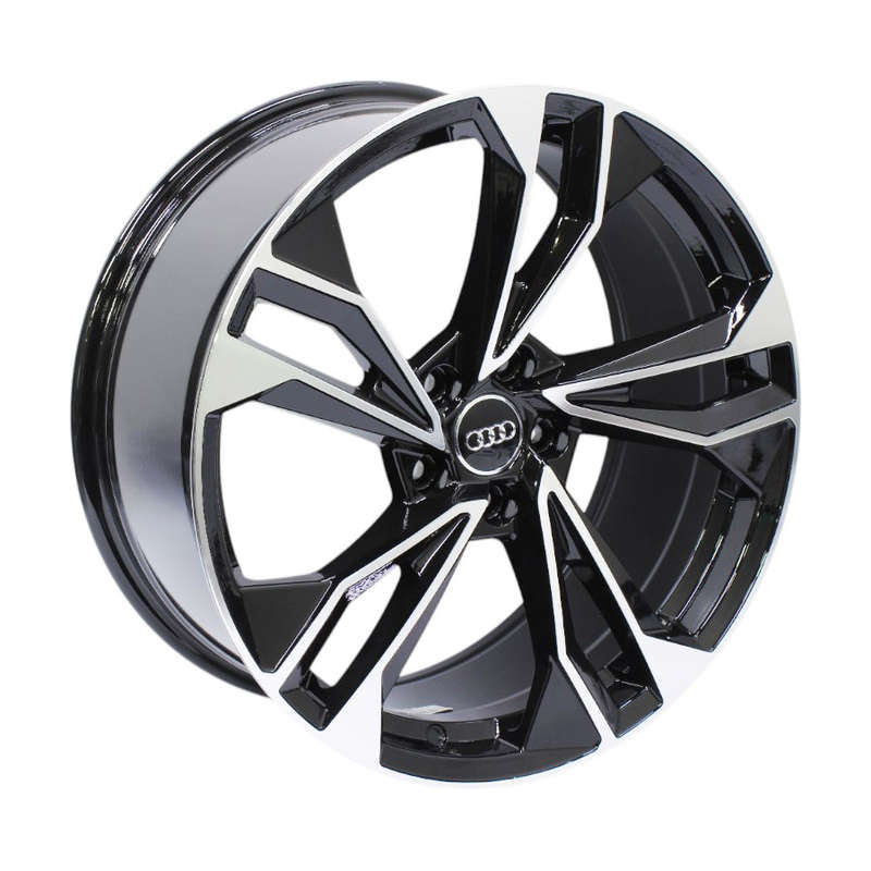 19" TWC272 5/112 Black Machine Face Alloy Wheels