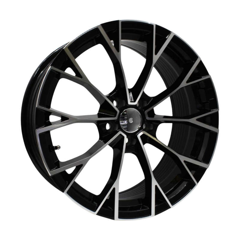 17" M8554 5/100 Black Machine Face Alloy Wheels