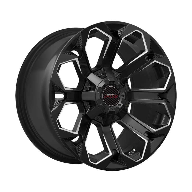 20" A-Line Hurricane 6/139 Satin Black Milled ET25 Alloy Wheels