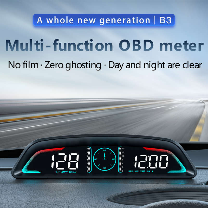 OBDH-B3 OBD2 Head-Up Display  Real-Time Speed, RPM, Temp, Voltage &amp; Fuel Monitor