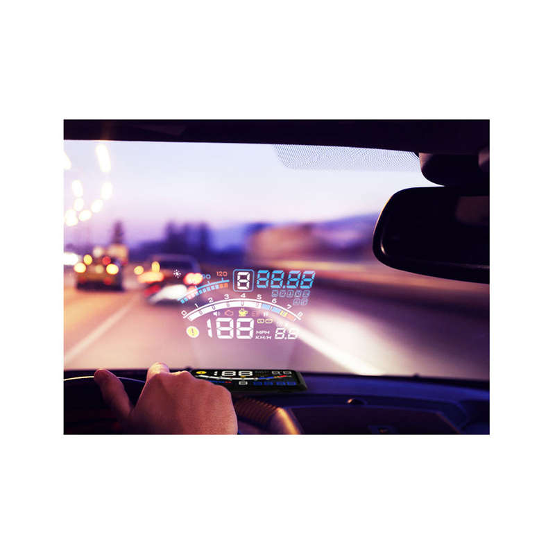 F4 OBD2 Head-Up Display  Full Engine Data with Fault Codes, Fuel Use &amp; Performance Metrics