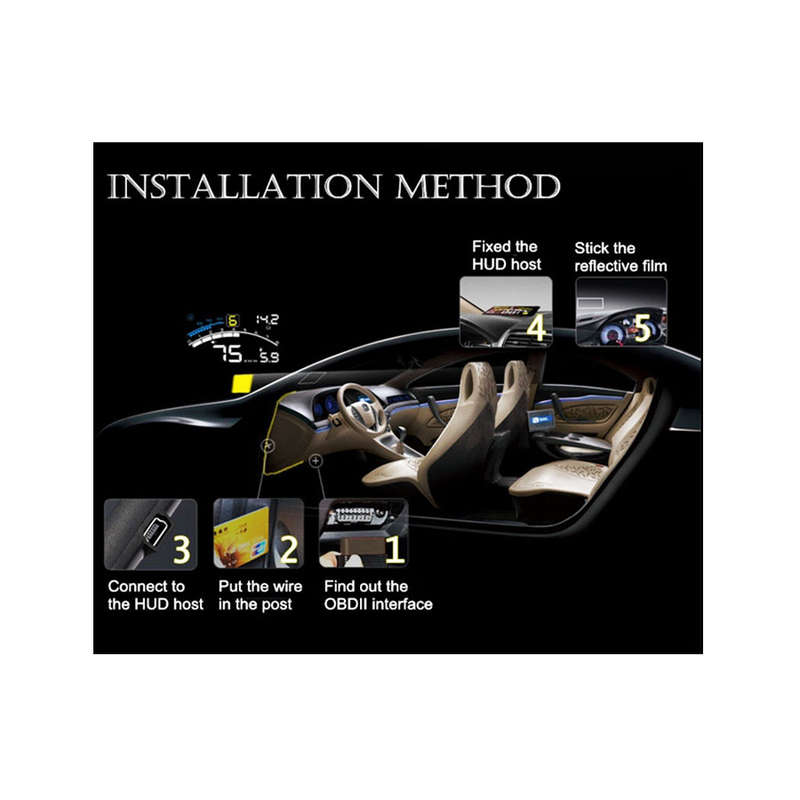 F4 OBD2 Head-Up Display  Full Engine Data with Fault Codes, Fuel Use &amp; Performance Metrics