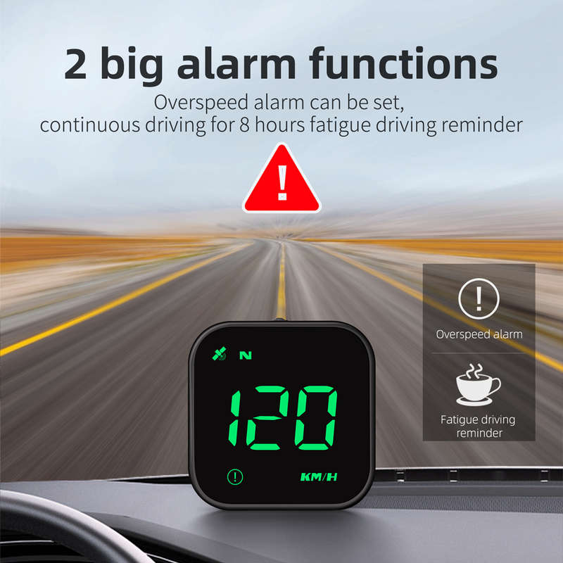 G4S Green GPS Head-Up Display  Compact Speedometer with Compass, Overspeed Alarm &amp; Satelli...