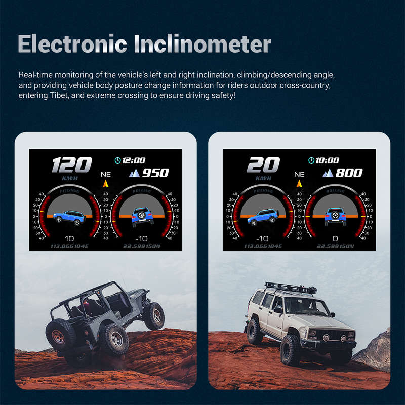 F11 Smart OBD LCD HUD  GPS + Incline + Accelerometer Display
