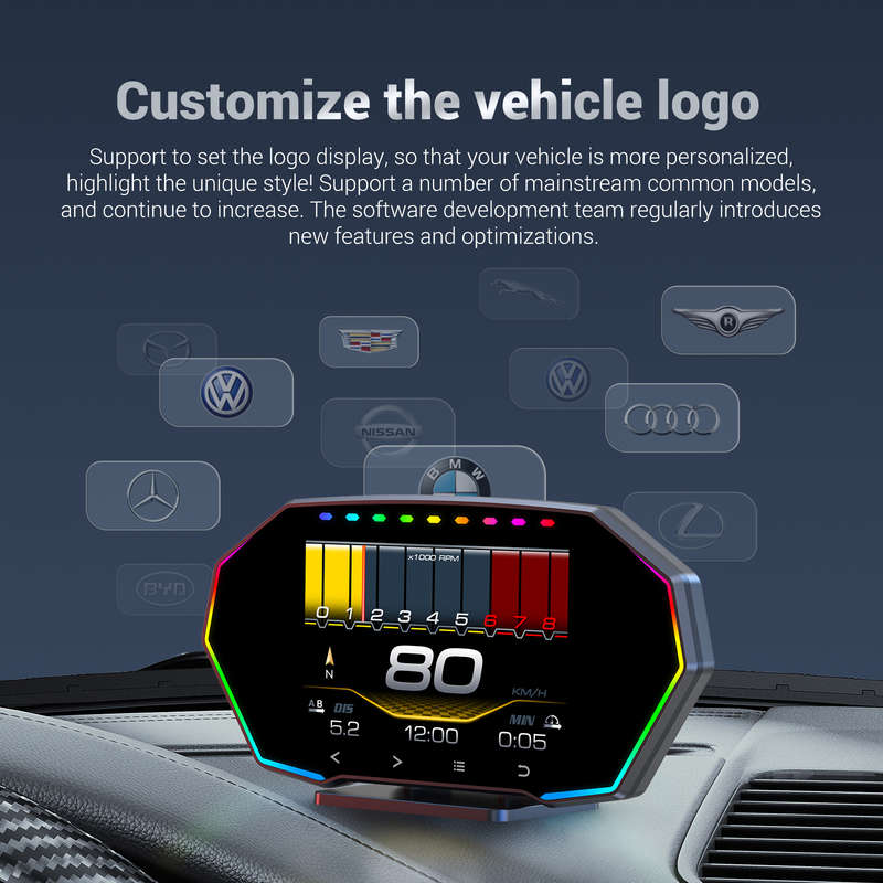 F11 Smart OBD LCD HUD  GPS + Incline + Accelerometer Display