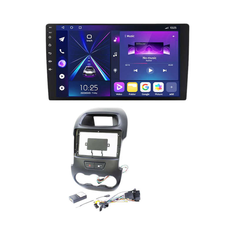 Caska F50 9" Android Media Player with Fascia Trim Plate for Ford Ranger T6 2012