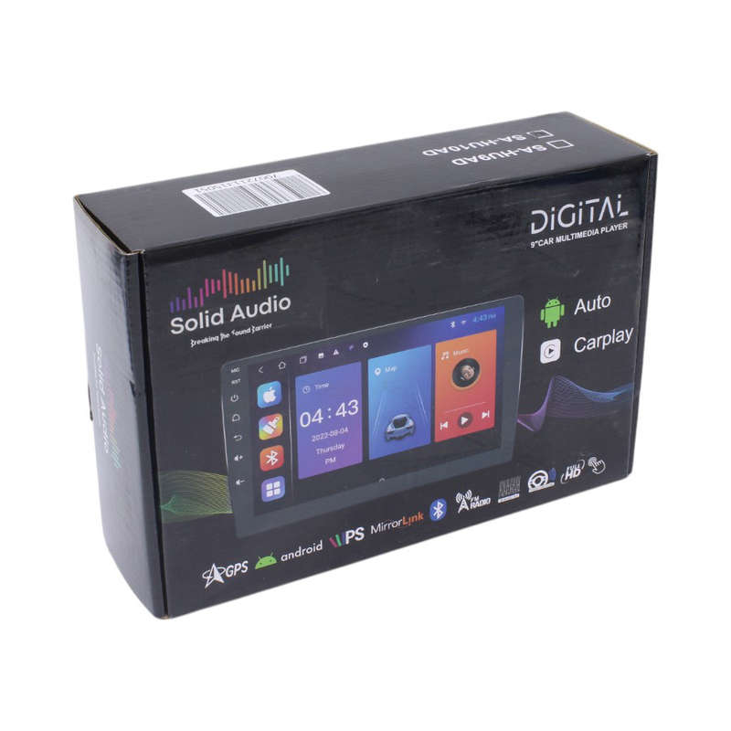 Solid Audio SA-HU9AD 10" Android Car Multimedia Player with Wireless CarPlay, Android Auto, GPS &...