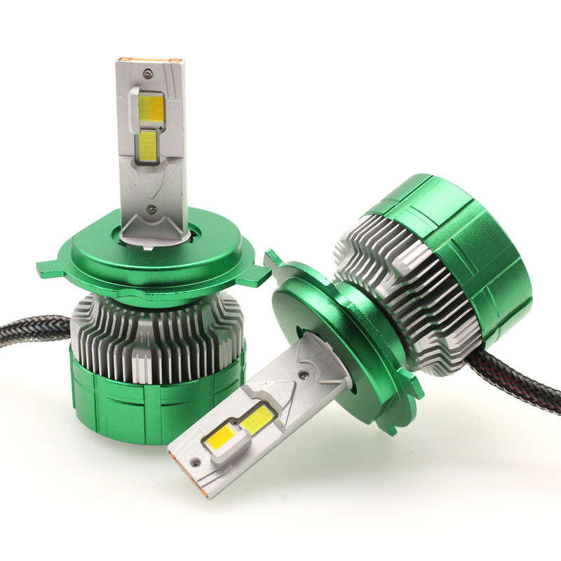 Multi-Purpose LED H4 Headlight Bulbs with Remote (yellow/white/strobe function)
