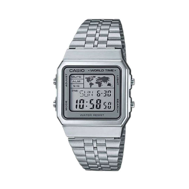 Casio A500WA-7DF Retro Silver Digital Wristwatch