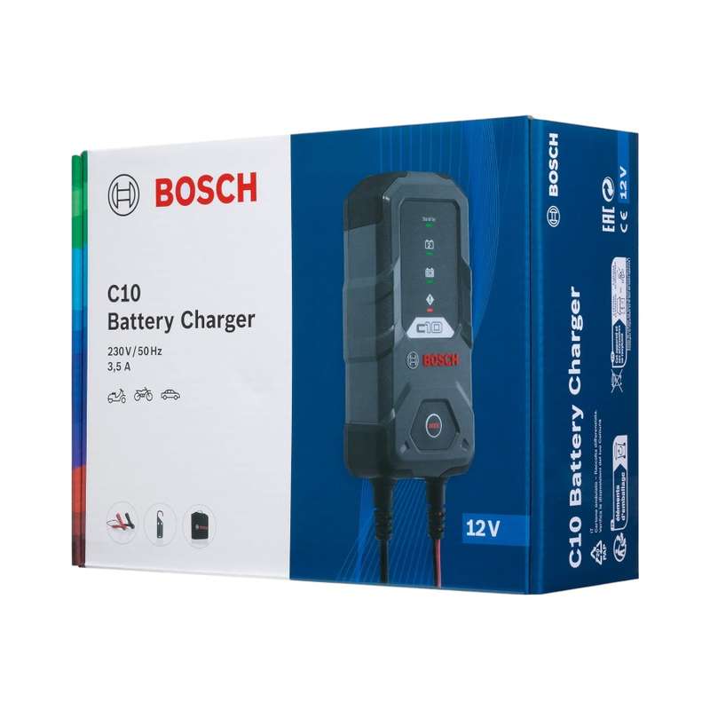 Bosch Automotive C10 3.5 Amp Car Battery Charger with Hold Function