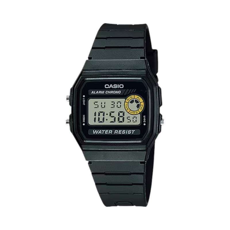 Casio F-94WA-8DG Retro Square Face Black Digital Watch