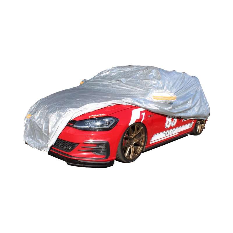 GripForge Silver Fibretech Design Protective Car Cover with Reflectors  XX-Large