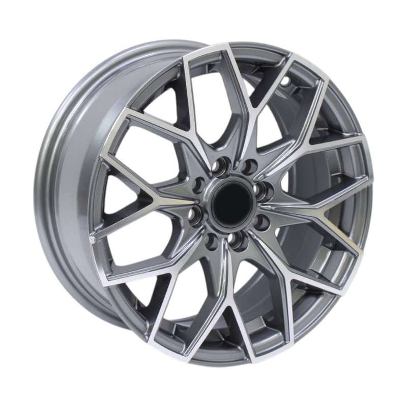 15" SPW-670 4/100 &amp; 4/108 Gunmetal Machine Face Alloy Wheels