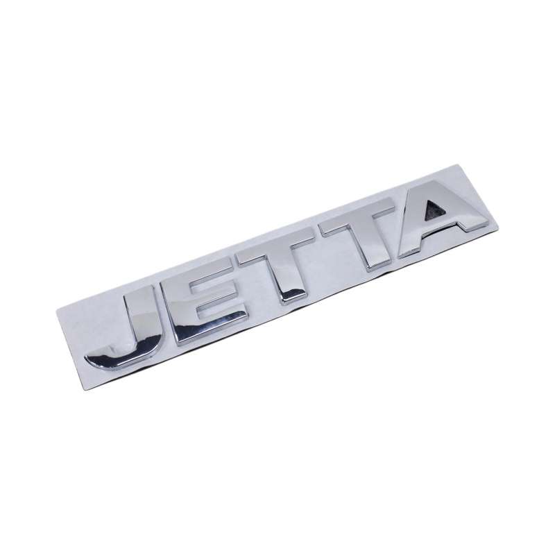 Chrome Jetta Letters Sticker Badge (13x2.5cm)