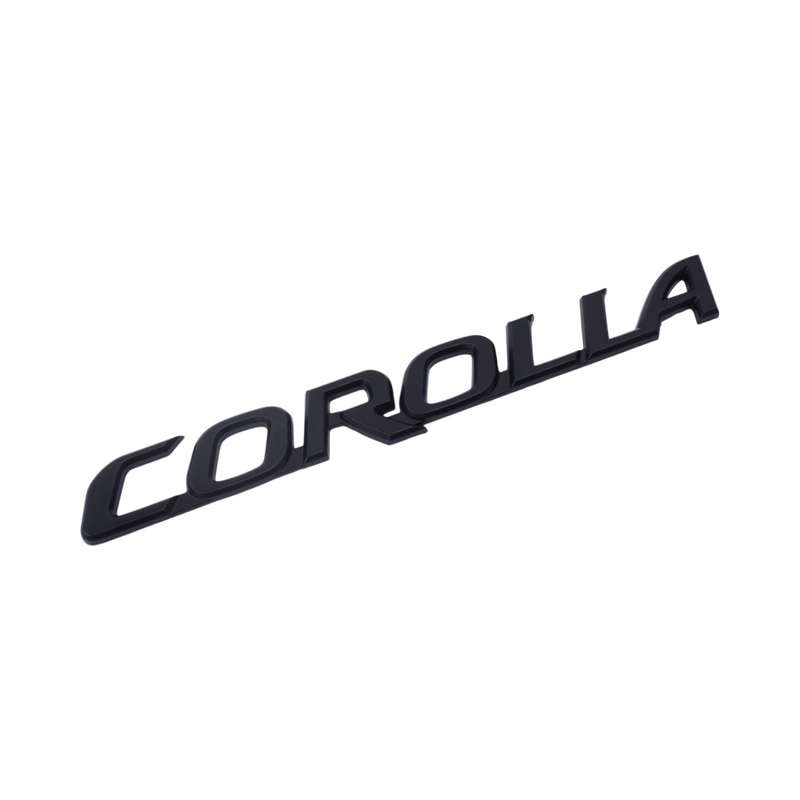 Black Corolla Letters Sticker Badge (18x2cm)