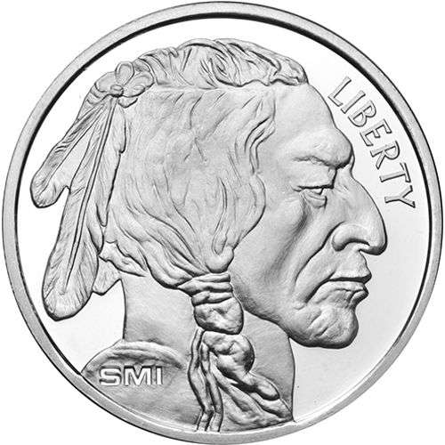 1 oz Sunshine Buffalo Silver Round (New, MintMark SI) 99.9 BU