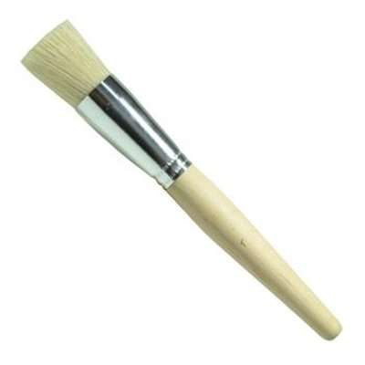 Handover White Bristle Stencil Brush (Long Handle)(1")