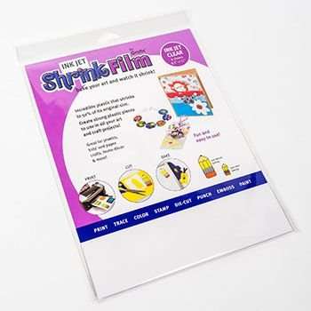 Grafix Inkjet Printable Shrink Film - A4 - 6 Pack - White