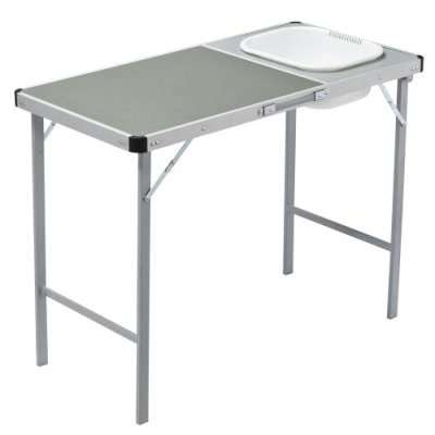 Oztrail Camp Table with Sink (Grey)