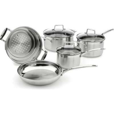 SCANPAN Impact 8 Piece Cookware Set (Stainless Steel)
