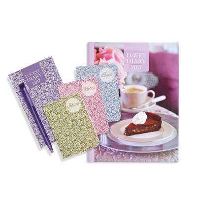 Dairy Diary Set 2017: A5 Week-to-View Diary with 52 Weekly Recipes Plus Pocket Diary, Pen & 3 Mini N