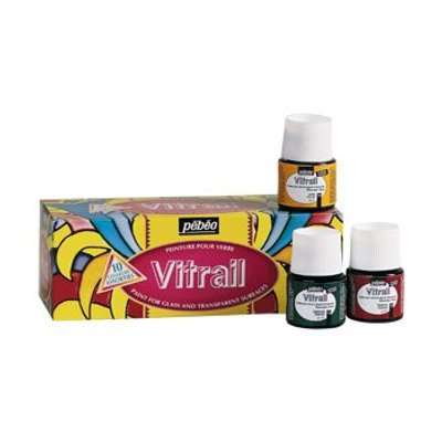 Pebeo Vitrail School Pack - 10 Assorted Colours