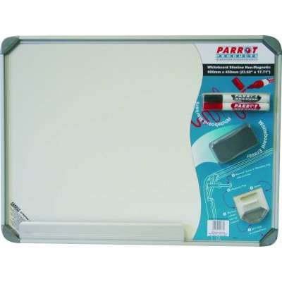 Parrot Slimline Non-Magnetic Whiteboard (600mm x 450mm)
