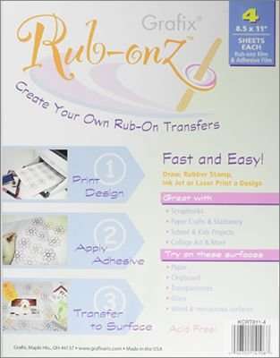 Grafix Rub-Onz A4 Laser Inkjet Film - 4 Pack