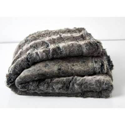 Hertex Coyote Faux Fur Throw (Earth) (140x220cm)