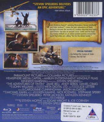 The Adventures Of Tintin - The Secret Of The Unicorn (Blu-ray disc)