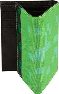 Minecraft Pocket Creeper Tri-Fold Nylon Wallet (Green)