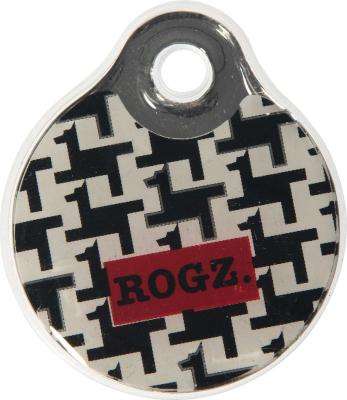 Rogz ID Tagz Self-Customisable (Instant Resin Tag) - Small 27mm (Houndstooth Design)
