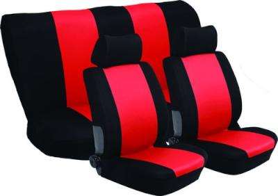 Stingray Nexus Full Car Seat Cover Set (6 Piece) (Black/Red)