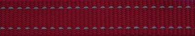 Rogz Utility Snake Obedience Half-Check Dog Collar - Medium 16mm (Red Reflective)