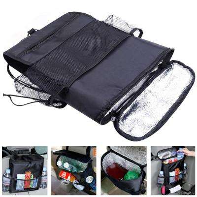 Car Back Seat Organizer with Drinks Cooler (Black)