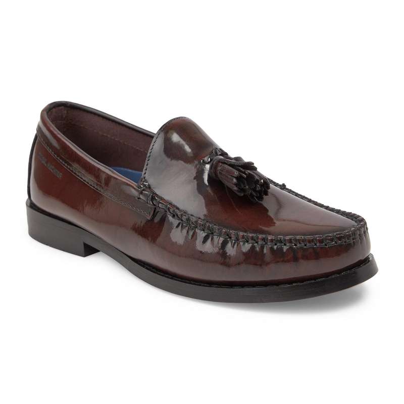 Original Daniel Hechter Burgundy Slip On Formal Shoes - Size 11