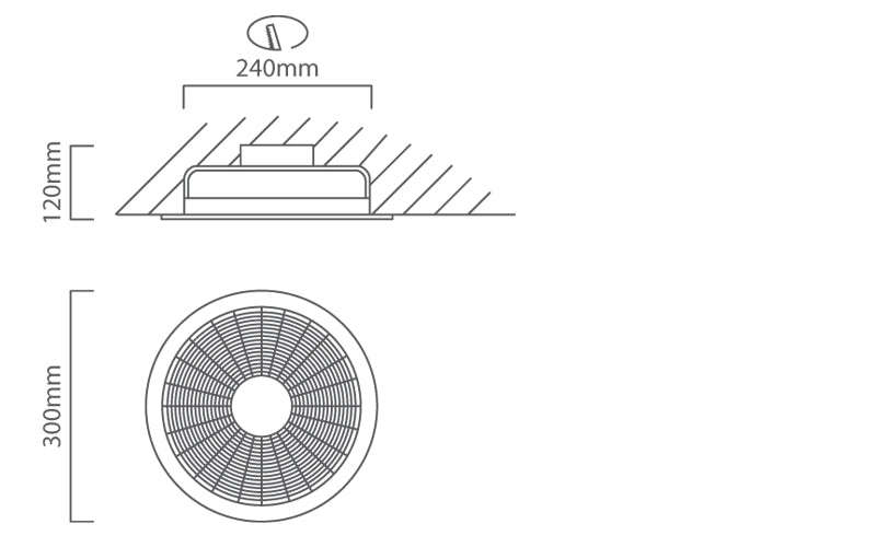 EUROLUX Extractor Fan With 40W Motor, 8 Inch, White