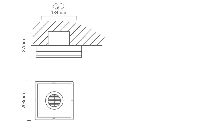 EUROLUX 6 Inch Wall Extractor Fan With 25W Motor