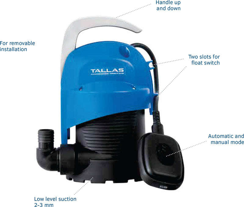tallas submersible pump features image