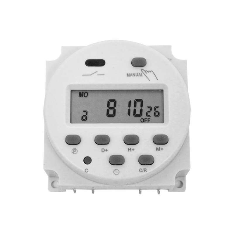 12V Timer Switch, Programmable, 7-Day (12V DC, 16 Schedules)